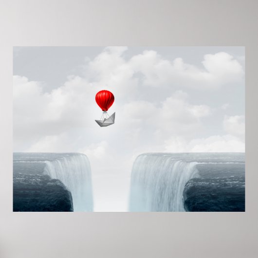 Surreal concept en creatieve oplossingsmetafoor al poster (Voorkant)