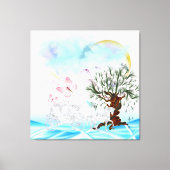 Surreal Crystal Horse Carriage Wrapped Canvas (Voorkant)