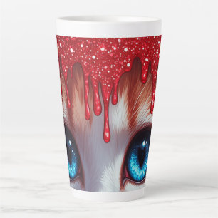 Surreal Cute Grote Blauwe Ogen Latte Mok