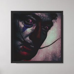 Surreal Dark Portrait Wall Art – Abstract Face Can Canvas Afdruk