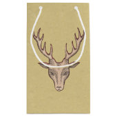  Surreal Deer Head Antlers Klein Cadeauzakje (Achterkant)