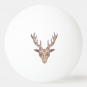  Surreal Deer Head Antlers Pingpongbal (Achterkant)