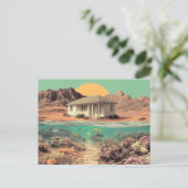 Surreal Desert House with Underwater Reef Briefkaart (Staand voorkant)
