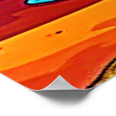 Surreal Desert Klok Kunst Poster (Hoek)