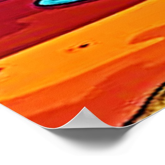 Surreal Desert Klok Kunst Poster (Hoek)