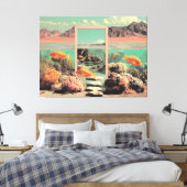 Surreal Desert Ocean with Door Canvas Afdruk (Insitu (Slaapkamer))
