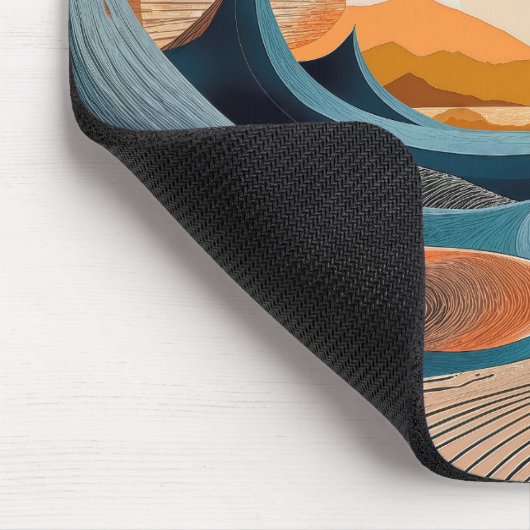 Surreal Desert Sunset Abstract Muismat (Hoek)