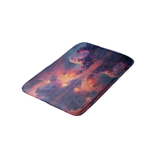 Surreal Dramatic Clouds With Fiery Sunset Badmat (Gekanteld)