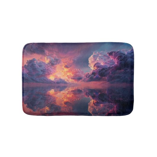 Surreal Dramatic Clouds With Fiery Sunset Badmat (Voorkant)