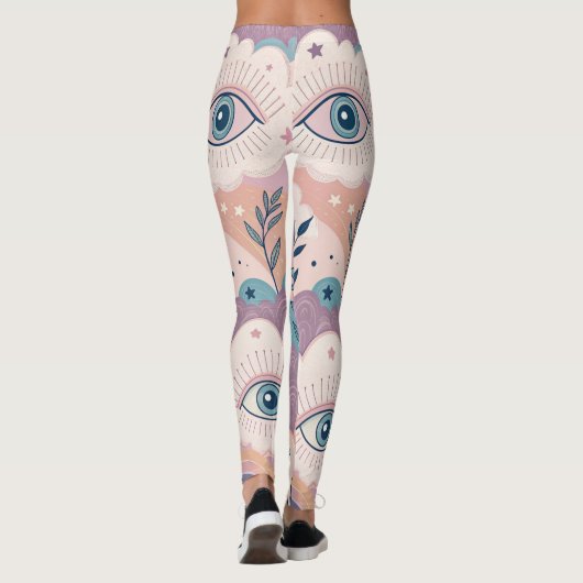 Surreal Dreamcore Texture – Seamless Ethereal  Leggings (Achterkant)