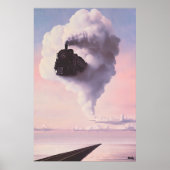 Surreal Dreamscape - Trein uit de wolk Poster (Voorkant)