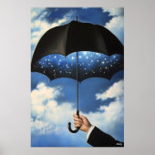 Surreal Dreamscape Umbrella Onthult Sterrennacht Poster (Voorkant)
