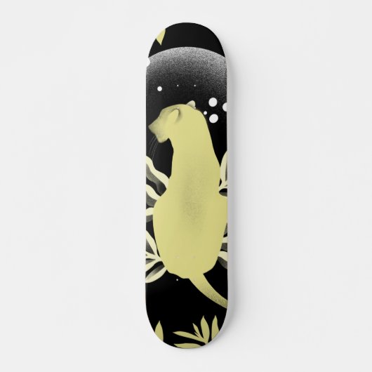 Surreal Dreamweaver Lion Wild Animal Moon Illustra Persoonlijk Skateboard (Voorkant)