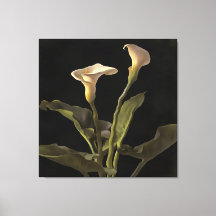 Surreal Easter Lilies op een zwarte achtergrond