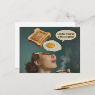 Surreal Eieren Bij Het Ontbijt In Deze Economie Re Briefkaart