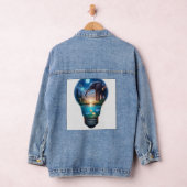 Surreal Elephant World Inside Light Bulb Fantasy A Denim Jacket (Hangar)