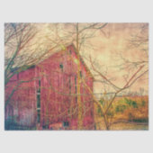 Surreal en Prachtige Red Barn Tissue Paper Tissuepapier (Voorkant)
