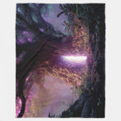 Surreal Enchanted Tree With Glowing Portal Fleece Deken (Voorkant)