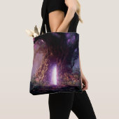 Surreal Enchanted Tree With Glowing Portal Tote Bag (Dichtbij)