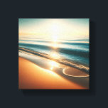 Surreal Ethereal Seafoam on Pristine Beach Canvas Afdruk<br><div class="desc">A mesmerizing and surreal digital artwork featuring thick,  cloud-like white seafoam covering the shoreline in soft,  pillowy textures. A single,  glowing turquoise wave rolls in under a bright,  hazy morning sky,  creating a peaceful and otherworldly coastal atmosphere. Perfect for calming bedroom decor,  modern minimalist spaces,  or zen-inspired art collections.</div>