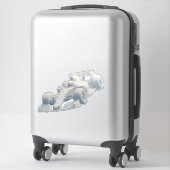 Surreal extra grote vinyl sticker (Koffer)