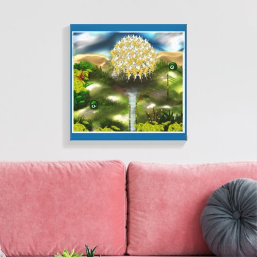 Surreal Eyes Dream of Dandelions Canvas Afdruk (Insitu (Woonkamer))