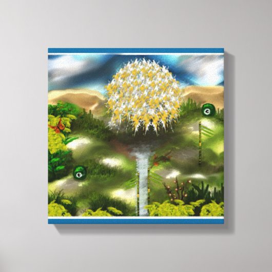 Surreal Eyes Dream of Dandelions Canvas Afdruk (Voorkant)