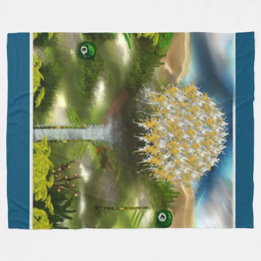 Surreal Eyes Dream of Dandelions Fleece Deken (Voorkant (Horizontaal))