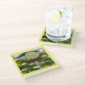 Surreal Eyes Dream of Dandelions Glazen Onderzetter (Schuin)