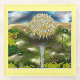 Surreal Eyes Dream of Dandelions Glazen Onderzetter