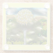 Surreal Eyes Dream of Dandelions Glazen Onderzetter (Achterkant)