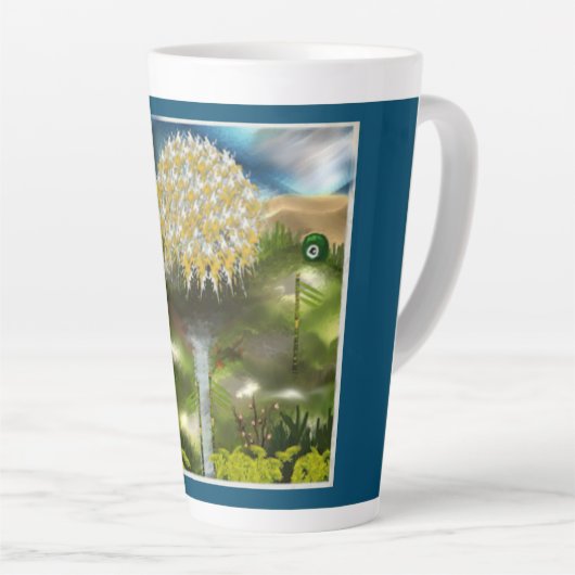 Surreal Eyes Dream of Dandelions Latte Mok (Rechterhoek)