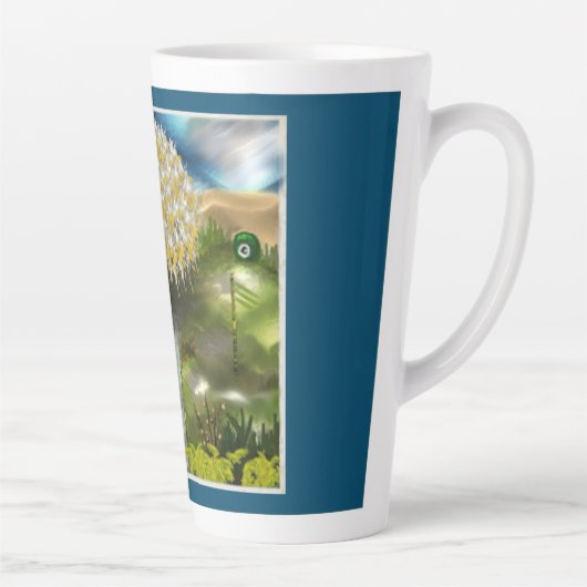 Surreal Eyes Dream of Dandelions Latte Mok (Rechts)