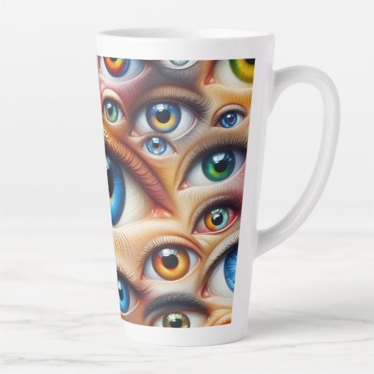 Surreal Eyes Latte mok 12 & 17 oz (Rechts)