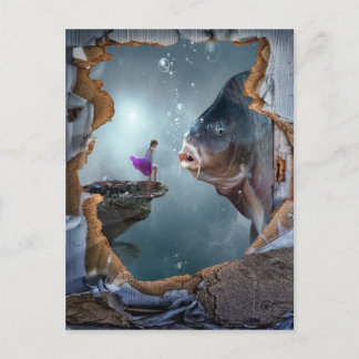 Surreal Fantastisch landschap Briefkaart