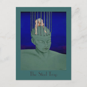 Surreal Fantasy Art Briefkaart "The Steel Trap"