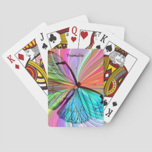 Surreal Fantasy Butterfly Pastel op maat Pokerkaarten