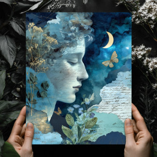 Surreal Fantasy Celestial Night Sky Wall Art Poster