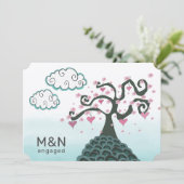 Surreal Fantasy Cherry Blossom Verlovingsfeest Kaart (Staand voorkant)