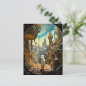 Surreal Fantasy City Landscape Art Briefkaart (Staand voorkant)