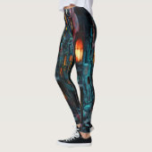 Surreal Fantasy City Leggings - Artistieke 3D Mast (Links)
