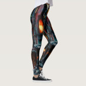 Surreal Fantasy City Leggings - Artistieke 3D Mast (Rechts)