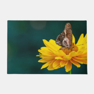 Surreal Fantasy Flower Dog Butterfly Wings Deurmat