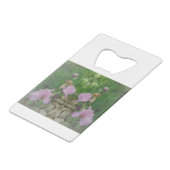 Surreal Fantasy Iris Floral Path Creditkaart Flessenopener (Achterkant Gekanteld)