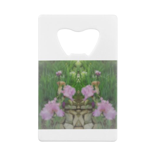 Surreal Fantasy Iris Floral Path Creditkaart Flessenopener (Achterkant)
