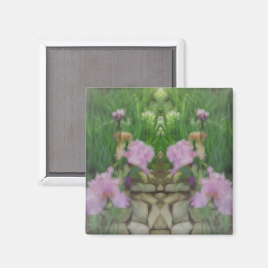 Surreal Fantasy Iris Floral Path Magneet (Voorkant / Achterkant)