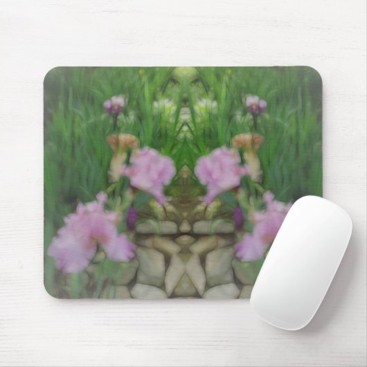 Surreal Fantasy Iris Floral Path Muismat (Met muis)