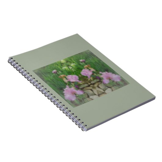 Surreal Fantasy Iris Floral Path Notitieboek (Rechterzijde)