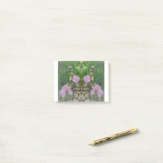 Surreal Fantasy Iris Floral Path Post-it® Notes (Op bureau)