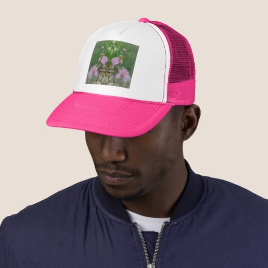 Surreal Fantasy Iris Floral Path Trucker Pet (In situ)
